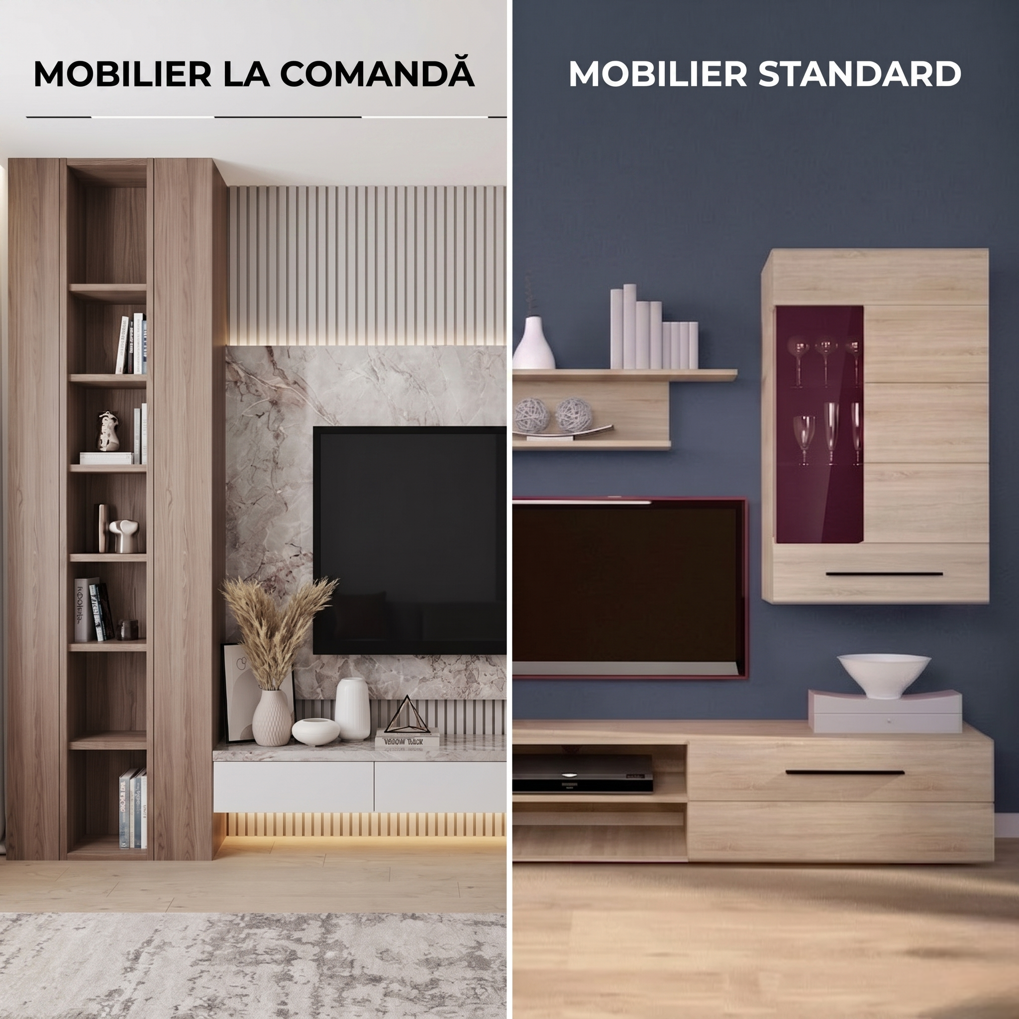 Mobilier la comandă vs. standard